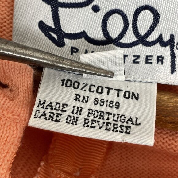 Vintage Lilly Pulitzer Sweater Womens Size Medium Cotton Button Up Short Length - Picture 8 of 11